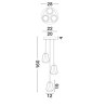 LUCES RORIZNO LE45110/13 lampa wisząca LED 3000K 3 klosze