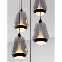 LUCES RORIZNO LE45111/4 lampa wisząca LED 5 kloszy 2 kolory
