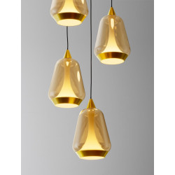 LUCES RORIZNO LE45111/4 lampa wisząca LED 5 kloszy 2 kolory