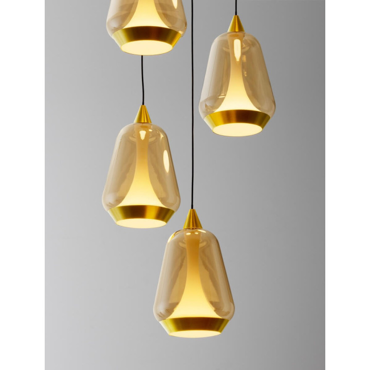 LUCES RORIZNO LE45111/4 LED pendant lamp 5 lampshades 2 colors