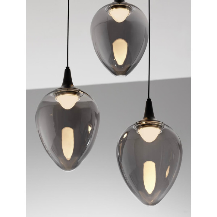 LUCES VAZENDO LE45116/9 lampa wisząca z 3 kloszami, 2 kolory
