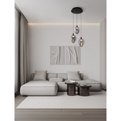 LUCES VAZENDO LE45116/9 lampa wisząca z 3 kloszami, 2 kolory