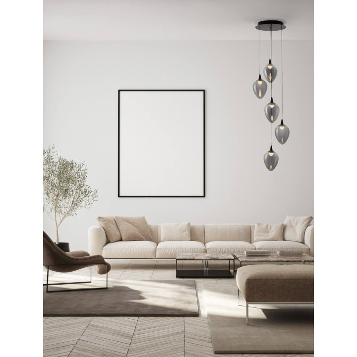 LUCES VAZENDO LE45117/20 hanging lamp 5 lampshades LED 3000K