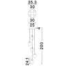 LUCES VAZENDO LE45117/20 hanging lamp 5 lampshades LED 3000K