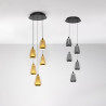 LUCES RORIZNO LE45111/4 lampa wisząca LED 5 kloszy ze szkła