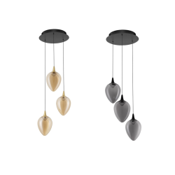 LUCES VAZENDO LE45116/9 lampa wisząca z 3 szklanymi kloszami