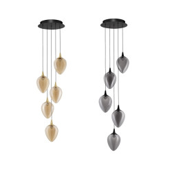 LUCES VAZENDO LE45117/20 hanging lamp 5 lampshades LED 3000K
