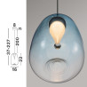LUCES JAREVIA LE45121/4/5 szklana lampa wisząca LED 3000K
