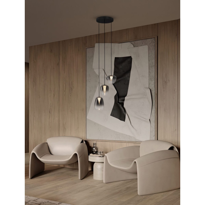 LUCES JAREVIA LE45122/6 lampa wisząca z 3 kloszami LED 3000K