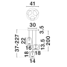 LUCES JAREVIA LE45122/6 lampa wisząca z 3 kloszami LED 3000K
