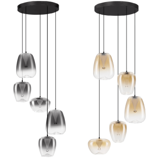 LUCES JAREVIA LE45123/7 LED pendant lamp 3000K 18W 5 lampshades