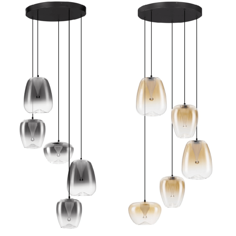 LUCES JAREVIA LE45123/7 lampa wisząca LED 3000K 18W 5 kloszy