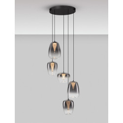 LUCES JAREVIA LE45123/7 lampa wisząca LED 3000K 18W 5 kloszy