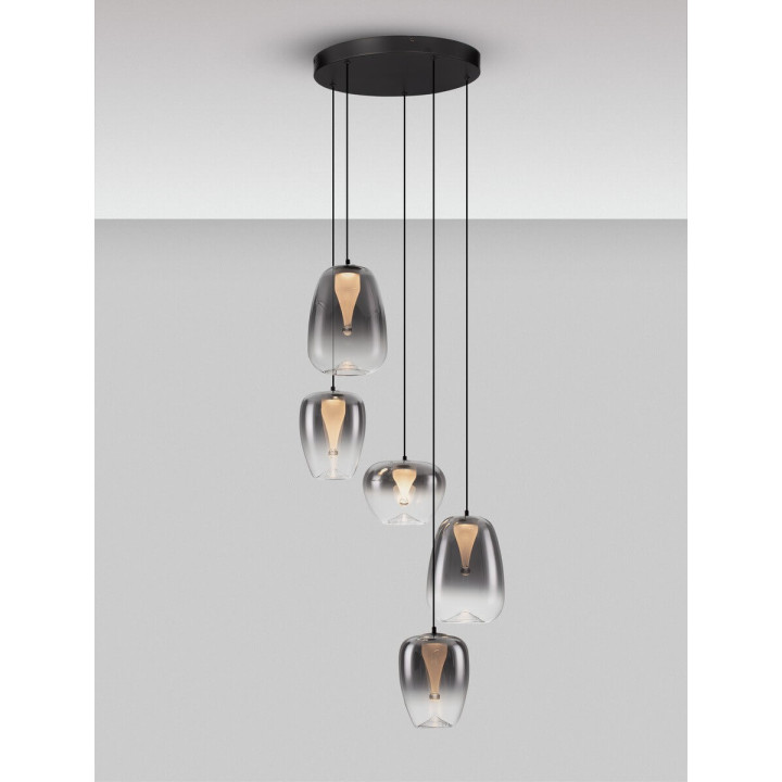 LUCES JAREVIA LE45123/7 lampa wisząca LED 3000K 18W 5 kloszy