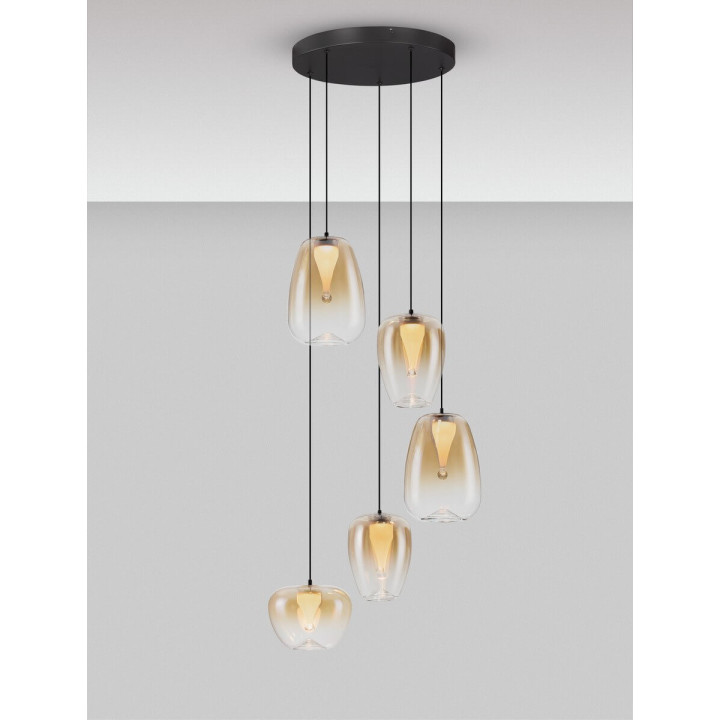 LUCES JAREVIA LE45123/7 LED pendant lamp 3000K 18W 5 lampshades