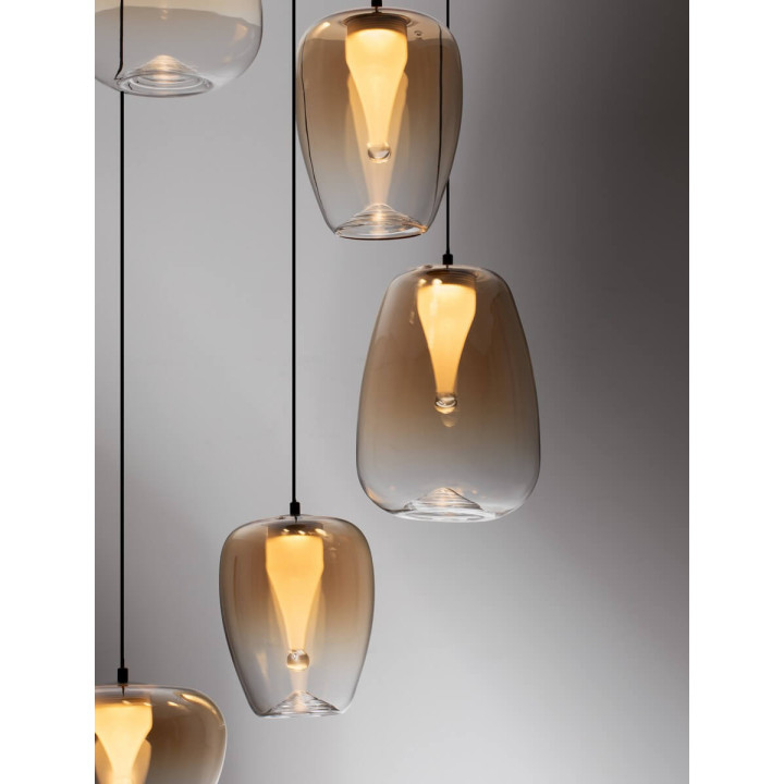 LUCES JAREVIA LE45123/7 LED pendant lamp 3000K 18W 5 lampshades