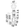 LUCES JAREVIA LE45123/7 lampa wisząca LED 3000K 18W 5 kloszy