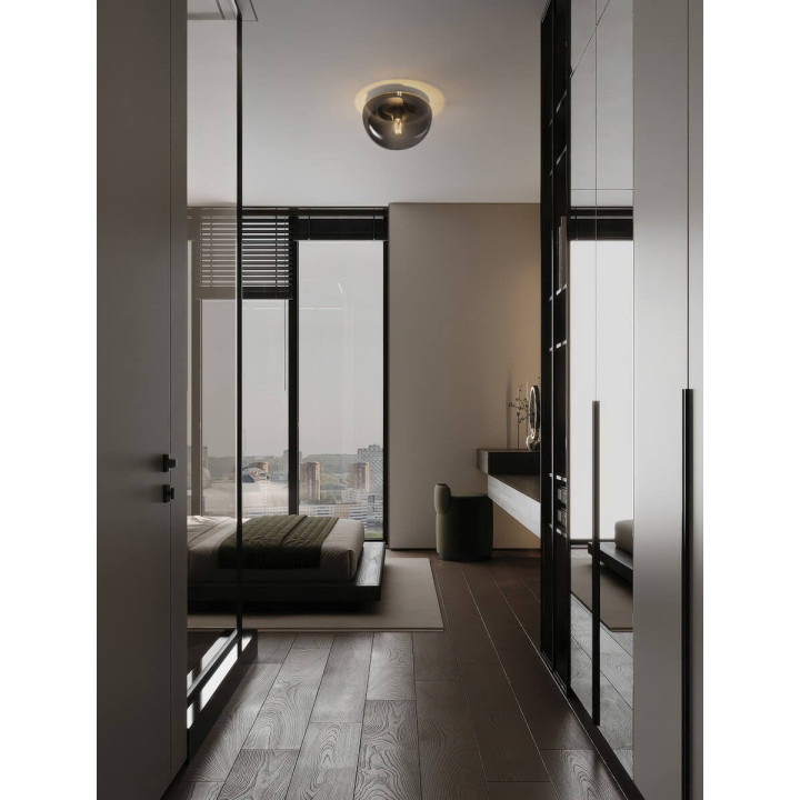 LUCES NUNLENA LE45188/9 lampa sufitowa czarna E27 25/32cm