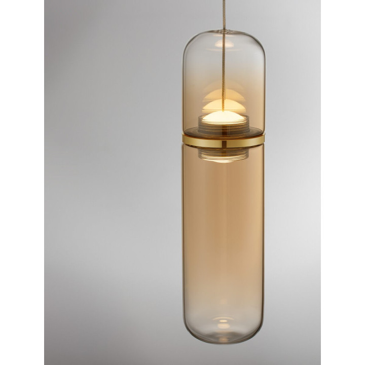 LUCES REBALVO LE45198 gold LED pendant lamp slim design