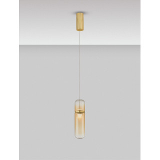 LUCES REBALVO LE45198 złota lampa wisząca LED smukły design