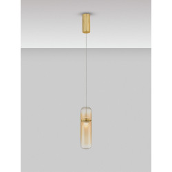 LUCES REBALVO LE45198 gold LED pendant lamp slim design