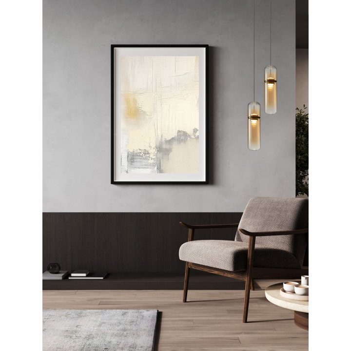 LUCES REBALVO LE45198 gold LED pendant lamp slim design