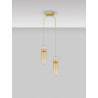 LUCES REBALVO LE45199 złota lampa wisząca LED 2-punktowa