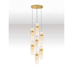 LUCES REBALVO LE45201 LED pendant lamp 49W 7 shades gold