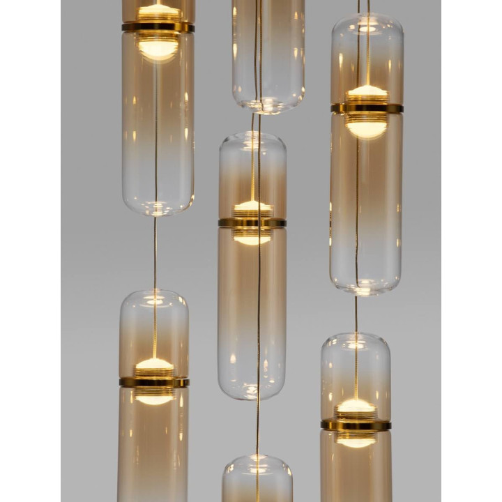 LUCES REBALVO LE45201 LED pendant lamp 49W 7 shades gold