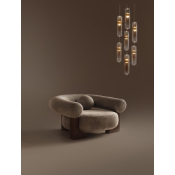 LUCES REBALVO LE45201 LED pendant lamp 49W 7 shades gold