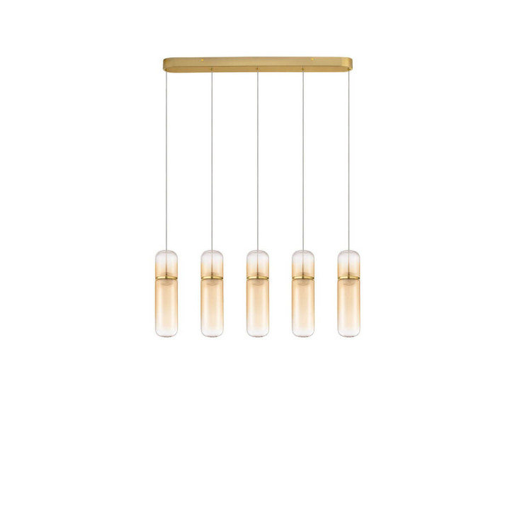 LUCES REBALVO LE45202 LED pendant lamp 3000K 35W 5 lampshades