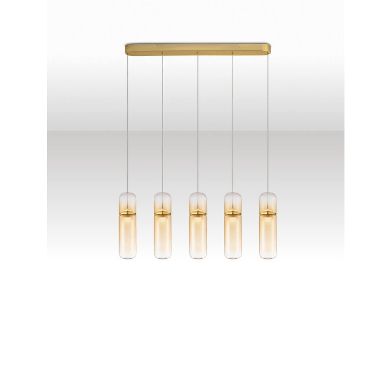 LUCES REBALVO LE45202 LED pendant lamp 3000K 35W 5 lampshades