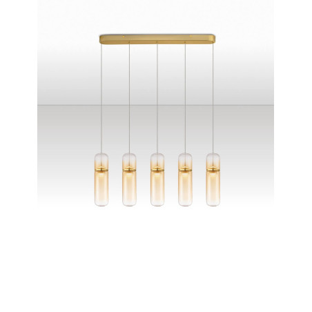 LUCES REBALVO LE45202 LED pendant lamp 3000K 35W 5 lampshades LUCES REBALVO LE45202 LED pendant lamp 3000K 35W 5 lampshades