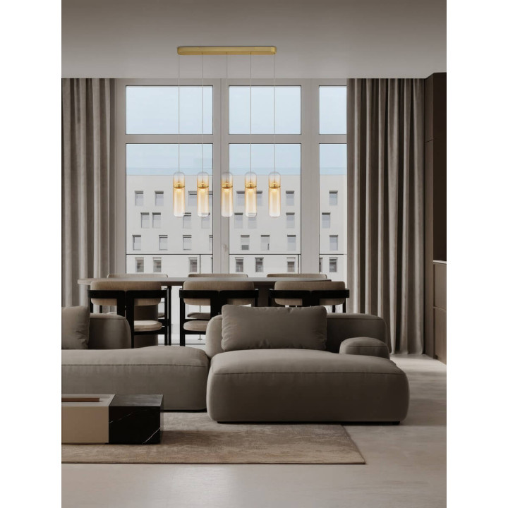 LUCES REBALVO LE45202 lampa wisząca LED 3000K 35W 5 kloszy