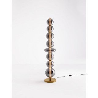 LUCES BRIVANO LE45144 LED floor lamp 3000K gold/gray