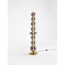 LUCES BRIVANO LE45144 LED floor lamp 3000K gold/gray