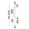 LUCES SARTANO LE45162/6 LED hanging lamp 3W 3000K tube