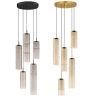 LUCES SARTANO LE45164/8 hanging lamp 5 LED tubes mocha, gold