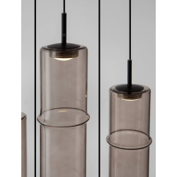 LUCES SARTANO LE45164/8 hanging lamp 5 LED tubes mocha, gold