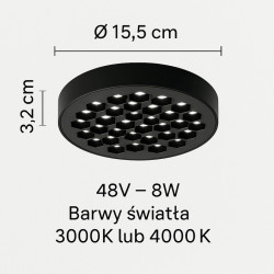 SLED MULTILINE HELGO lampa magnetyczna LED 8W do szyn 48V