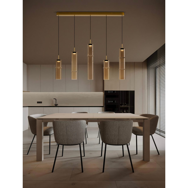LUCES SARTANO LE45165/9 LED pendant lamp 3000K 18W 5 lampshades