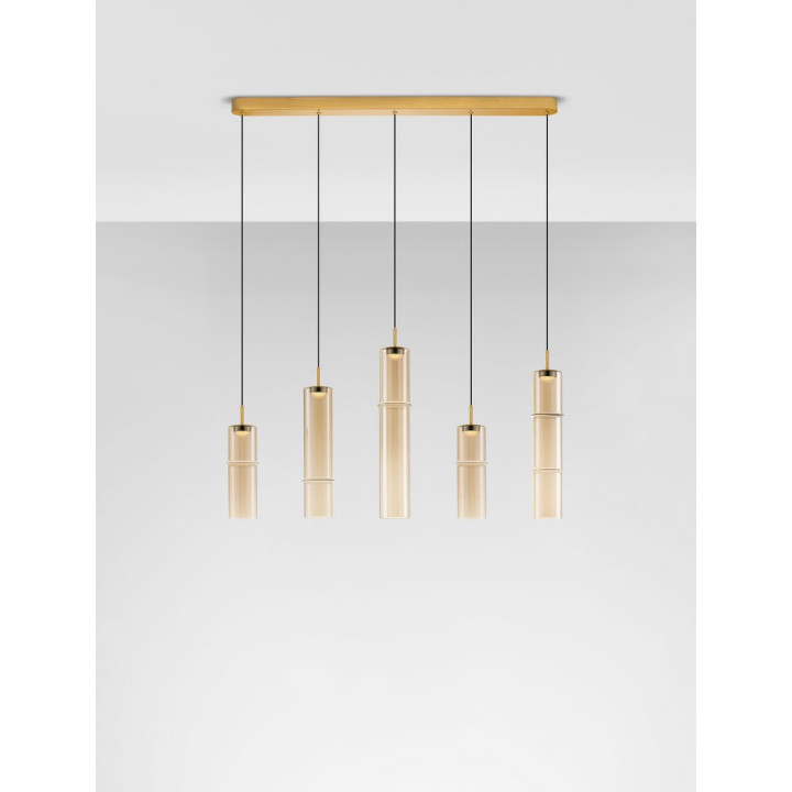 LUCES SARTANO LE45165/9 lampa wisząca LED 3000K 18W 5 kloszy