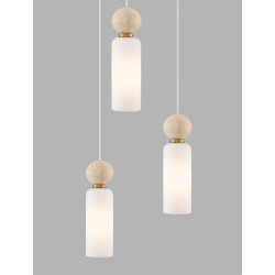 LUCES CORVIZO LE45274 lampa wisząca 3xG9 złoto/szkło