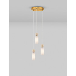 LUCES CORVIZO LE45274 lampa wisząca 3xG9 złoto/szkło