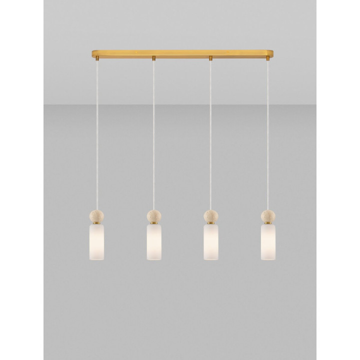 LUCES CORVIZO LE45275 lampa wisząca G9 4 klosze złota