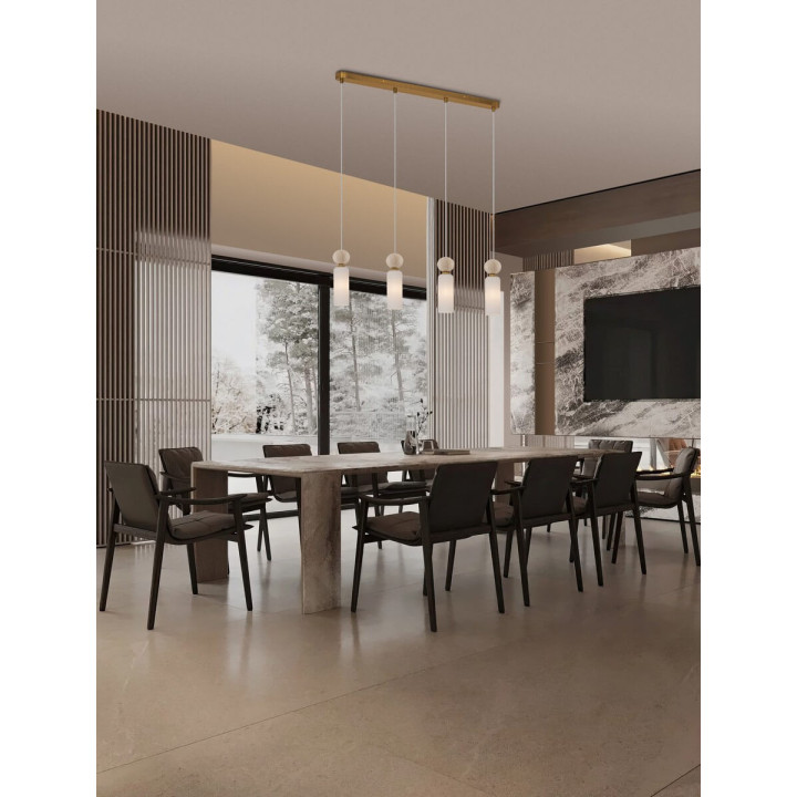 LUCES CORVIZO LE45275 lampa wisząca G9 4 klosze złota