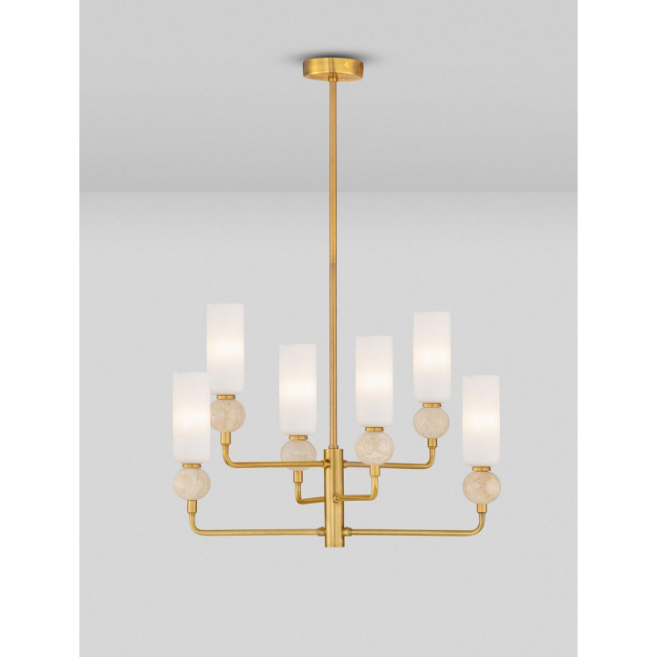 LUCES CORVIZO LE45276/7 lampa wisząca G9 6/10 kloszy złota