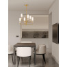LUCES CORVIZO LE45276/7 lampa wisząca G9 6/10 kloszy złota