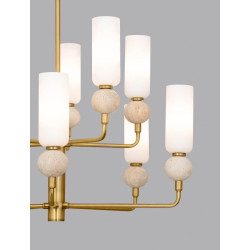 LUCES CORVIZO LE45276/7 lampa wisząca G9 6/10 kloszy złota