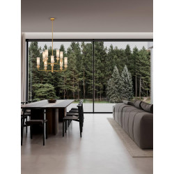 LUCES CORVIZO LE45276/7 lampa wisząca G9 6/10 kloszy złota